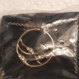 Organic Style Embellished Pendant  Necklace 16"+3